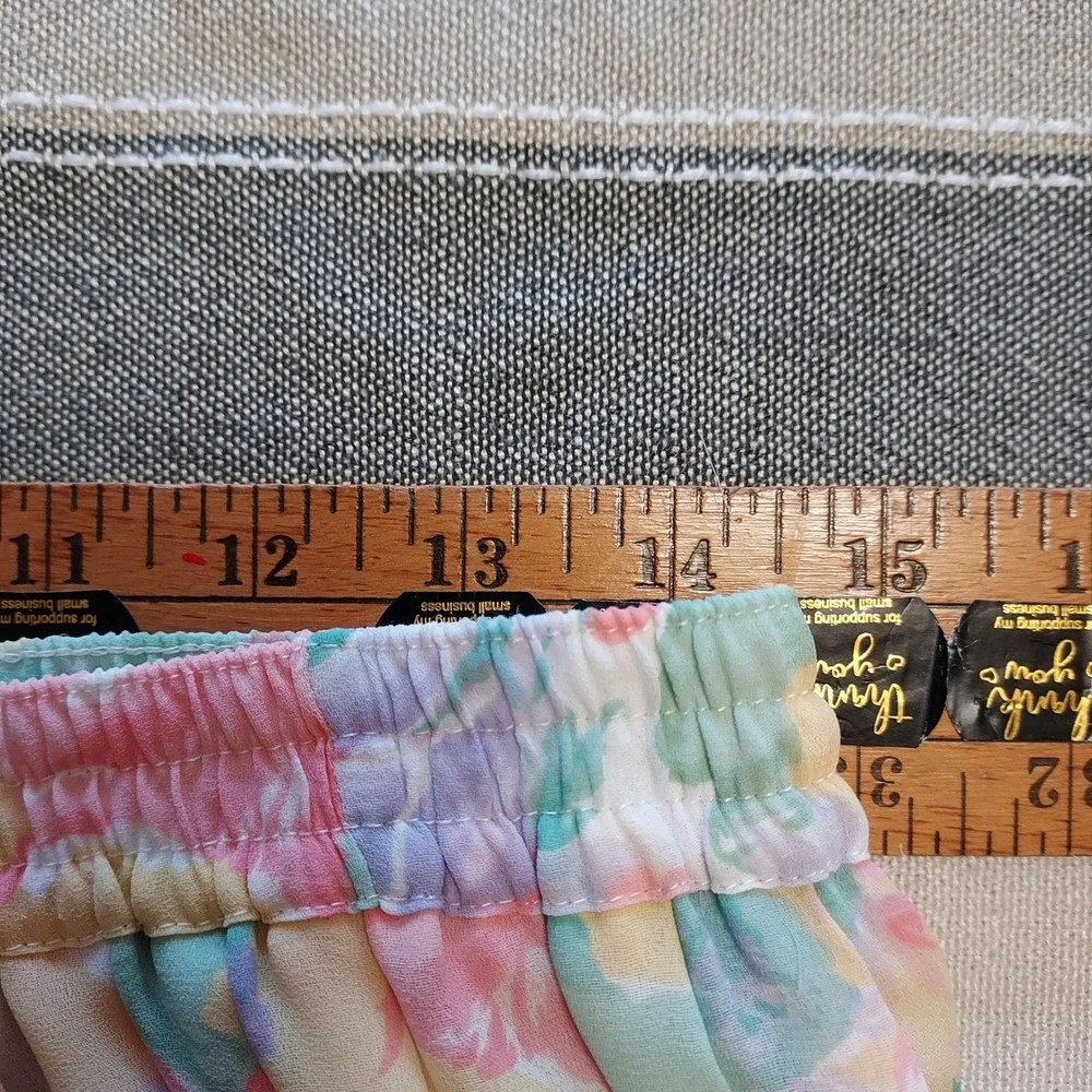 Vintage Floral Pleated Midi Skirt Women's Pastel Summer Flowy Casual Cottagecore - Picture 3 of 6